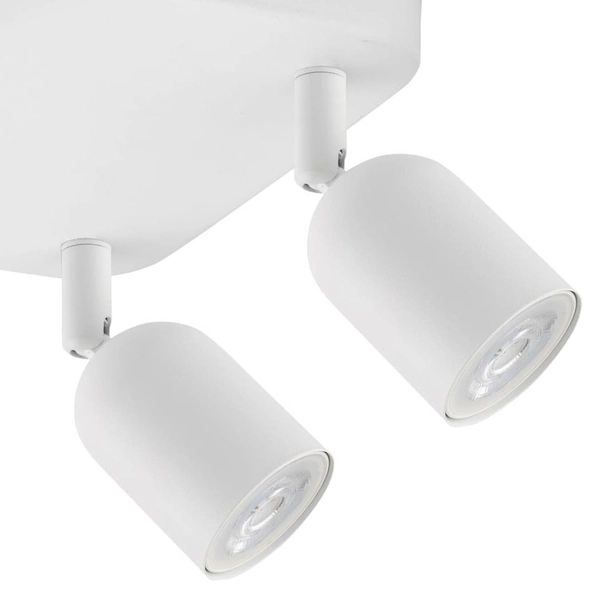Lampa sufitowa kwadratowa Top 4414 TK Lighting reflektorkowa biała