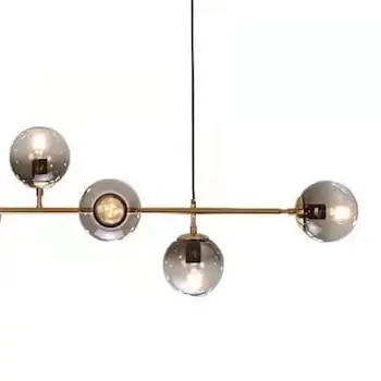 Loftowa lampa wisząca CGDEX Copel szklane kule do salonu mosiądz