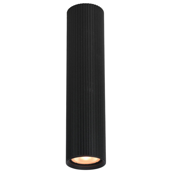 Nasufitowa lampa do jadalni Tune 10026 podłużna tubka czarna
