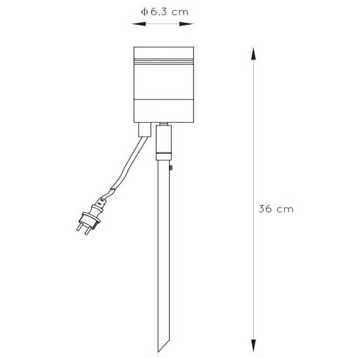 Słupek stojący Arne 14868/05/30 do ogrodu metalowy IP44 czarny