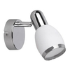 Szklana lampa ścienna ELITE 6060 do sypialni nad łóżko biała chrom