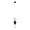 Nowoczesna lampa wisząca Andrea PND-59779B-1S-MLTI owalna szara
