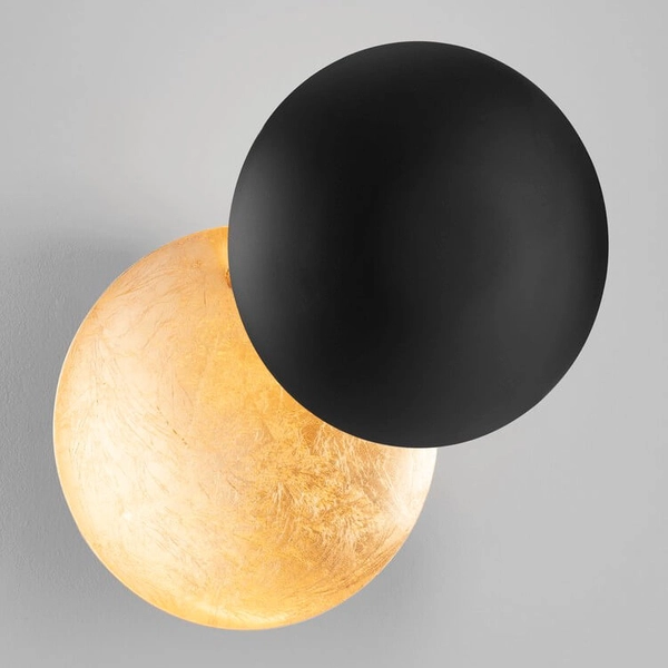 Ścienny kinkiet designerski PAIJAN LE44458 LED 6W 3000K okręgi czarny złoty