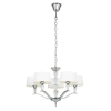 Lampa wisząca z abażurkami Fiennes FIENNES-5NI na łańcuchu chrom biały