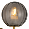 LAMPA ścienna RAVENA WL-2324-1 BRO+SG Italux szklana OPRAWA kinkiet kula mosiądz przydymiona