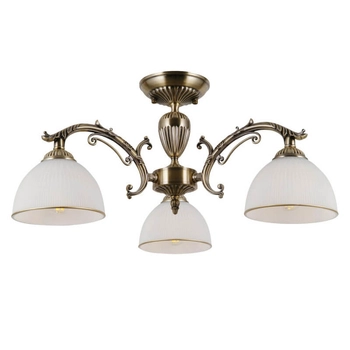 Klasyczny żyrandol pokojowy Feneza lampa mosiądz biała