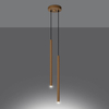 Lampa zwisowa podwójna Pastelo SL.1305 rurki sople złota