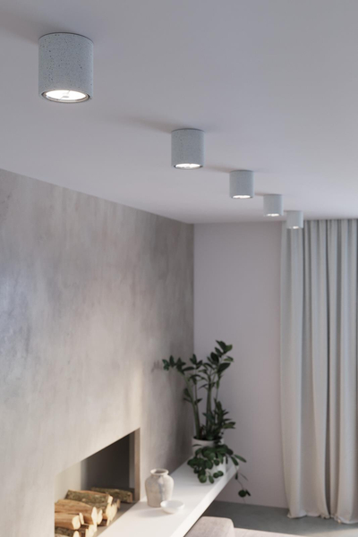 Downlight LAMPA sufitowa SL.0645 betonowa OPRAWA spot tuba szara