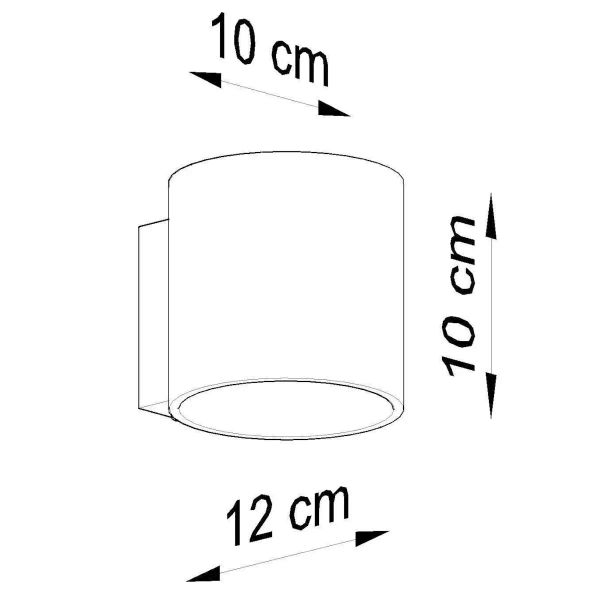 Kinkiet LAMPA ścienna SL.0486 betonowa OPRAWA tuba okrągła beton