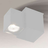 Kinkiet LAMPA ścienna BIZEN 7215 Shilo metalowa OPRAWA sufitowa reflektorek kostka biała