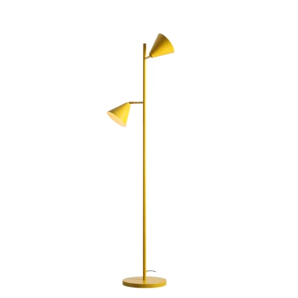 Stojąca lampa do salonu FORM 1108A14_2 stożkowa żółta