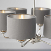 Wisząca lampa do salonu Highclere 94381 Endon z abażurami szara nikiel