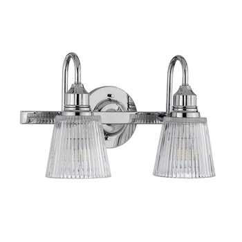 Lampa łazienkowa glamour QN-ADDISON2-BATH podwójna chrom