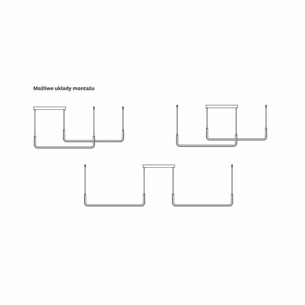 Minimalistyczna lampa wisząca Malawi LP-1015/2P LED 20W CCT czarne