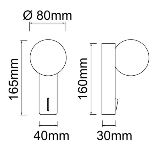 Ścienna lampa do łazienki kula Boletta Parette Old Gold OR85532 IP44 złoty