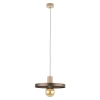 Wisząca lampa nad stół Sila 10757 dysk metalowy brązowy