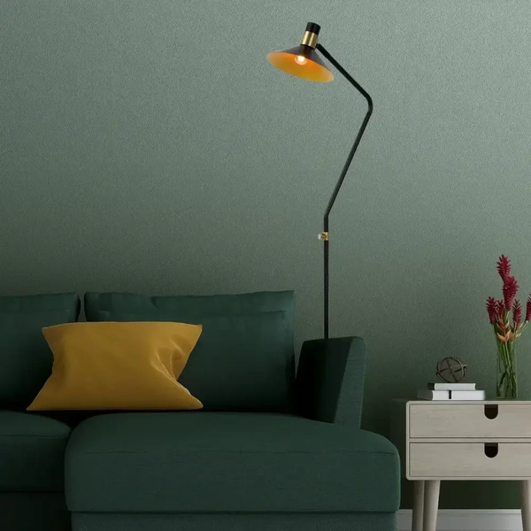 Podłogowa lampa z regulacją PEPIJN 05728/01/30 Lucide czarny złoty