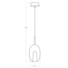 Wisząca lampa GRACE AZ6272 Azzardo do sypialni przezroczysta biała