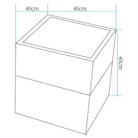 Stojąca lampa donica Flower ES-FL008 LED 5W RGBW IP65 skrzynka biała