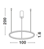 Metalowy żyrandol TOLUCA LE42782 do pokoju LED 58W czarny