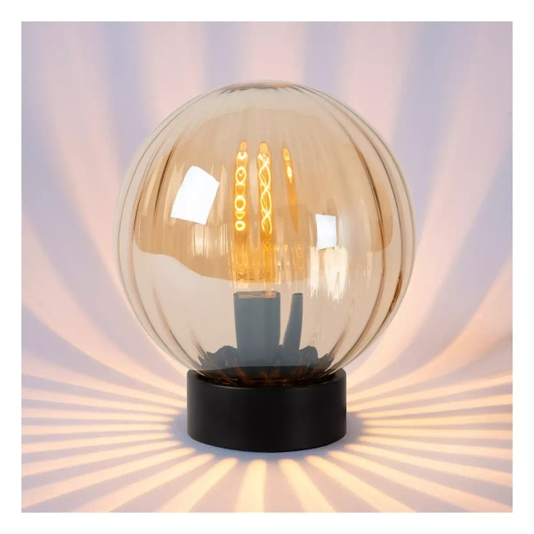 Stołowa lampka kula MONSARAZ 45593/01/62 Lucide bursztynowy