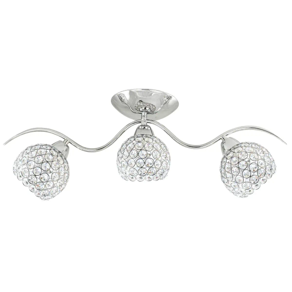 Sufitowa lampa glamour 8707/3 8C crystals do holu chrom