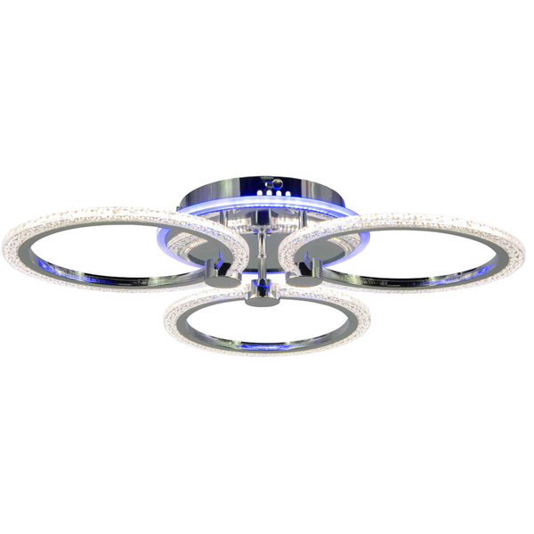 Sufitowa lampa DRS2032/3 rings 48 LED 47W 3000-6000K tryb nocny chrom