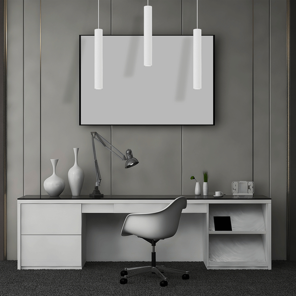 Wisząca lampa Hudson MLP8799 metalowa kaskada loft biała
