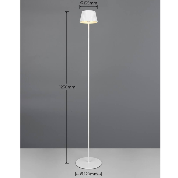 Ogrodowa lampa stojąca Suarez R47706131 LED 2W 3000K IP44 biała