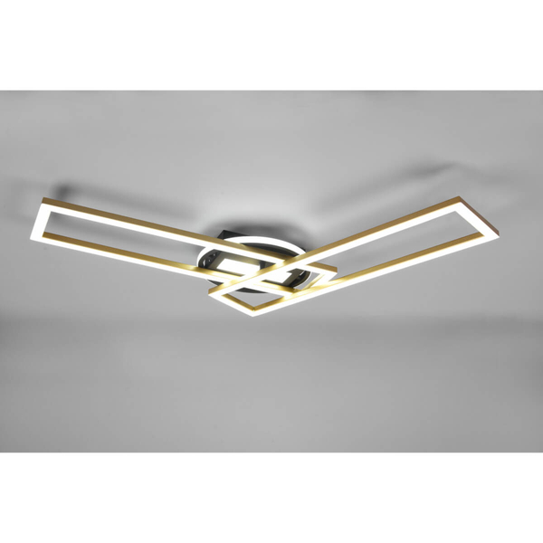 Geometryczna lampa sufitowa Twister R67183108 LED 30W 2700-6000K mosiądz