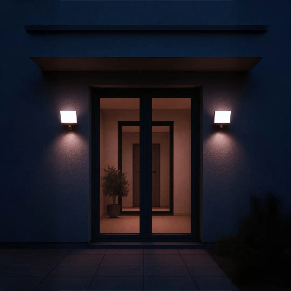Naścienny naświetlacz ledowy Davos ML2111 LED 30W 4000K PIR IP54 czarny