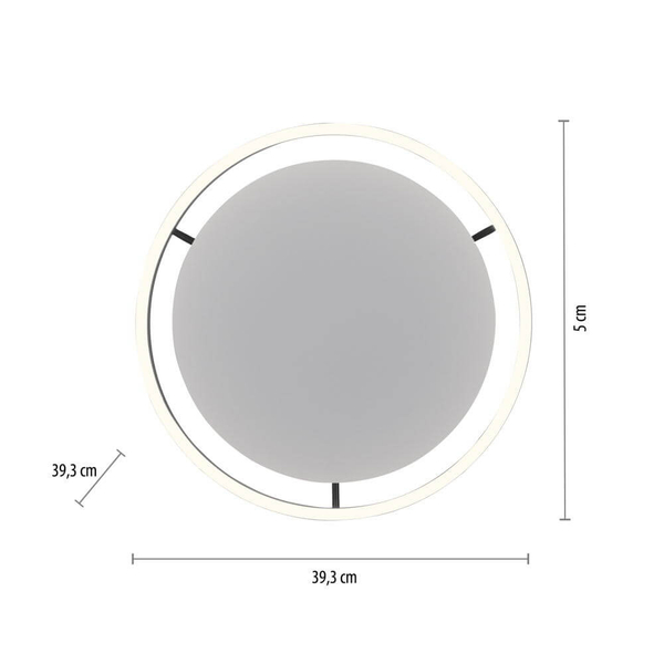 Nowoczesny plafon pokojowy Ritus 15391-13 Just Light LED 20W 3000K nad stół czarny