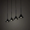 Trójkątna lampa wisząca CONO 10305 na listwie do salonu czarny