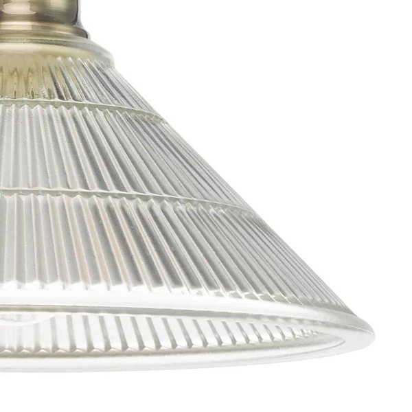 Lampa sufitowa Boyd BOY0175 Dar Lighting na korytarz szklana mosiądz