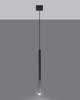 LAMPA wisząca SL.0885 okrągła OPRAWA metalowy ZWIS tuba czarna chrom
