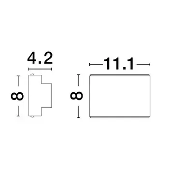 Kinkiet ścienny prostokątny do jadalni LORANCA LE45564 LED 10W 3000K złota