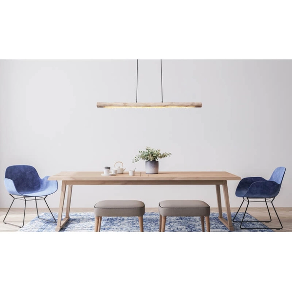 Lampa wisząca kryształowa Felicitas 15354-20 LED 20W 3000K drewniana czarna