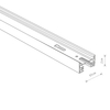 Szynoprzewód sufitowy 1m PROFILE RECESSED TRACK 9013 Nowodvorski 1-fazowa podtynkowa listwa 230V czarna