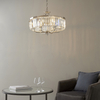 Żyrandol glamour L&-190263 Light& szklane kryształki nikiel