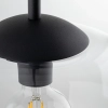 Szklana lampa wisząca VIBE 4817 do sypialni kula czarny przezroczysty