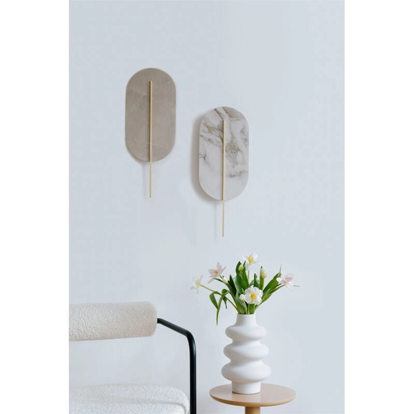 Kinkiet ścienny Rokke RKS22020 spiek kwarcowy beżowy czarny