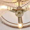 Nasufitowa lampa Marietta 112575 szklana do jadalni mosiądz