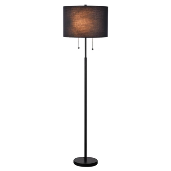 Lampa podłogowa Fogo LP-0304/2F BK Light Prestige tuba do sypialni czarna