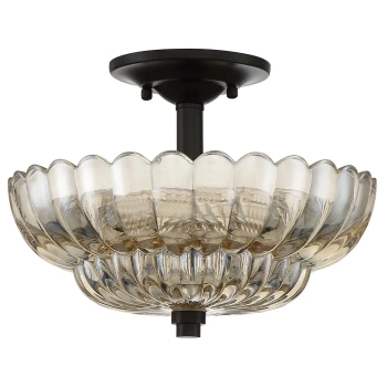 Klasyczna lampa sufitowa Whitecap QZ-WHITECAP-SF-S kwiat bursztynowy