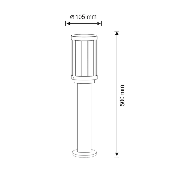 Zewnętrzna LAMPA stojąca FIORD 312310 Polux ogrodowa OPRAWA metalowy słupek outdoor IP44 czarny