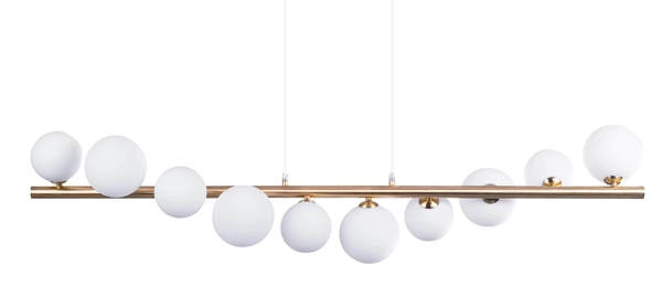 Pokojowa lampa wisząca Sybilla żyrandol nad stół złoty biały