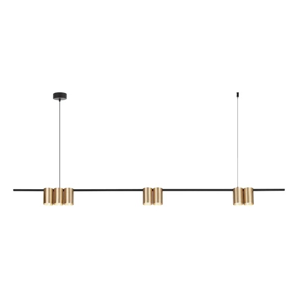 Lampa wisząca tuba GENESIS ML0372 metalowa czarna złota