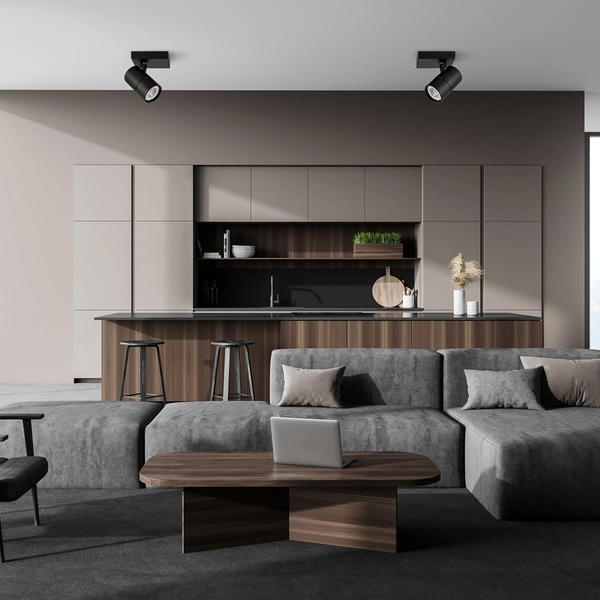 Sufitowa LAMPA plafon LACONI SPL-2813-1B-BL Italux regulowana OPRAWA metalowy spot reflektorek czarne