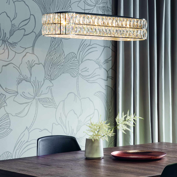 Wisząca lampa Verina 76514 Endon LED 5W 3000K kryształ przezroczysty chrom