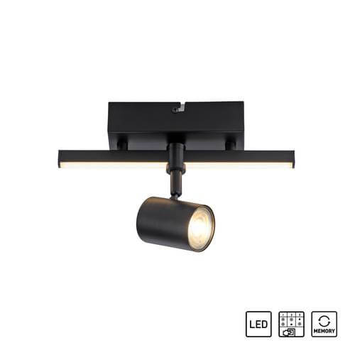 Kierunkowa lampa sufitowa Barik czarny reflektorek do holu